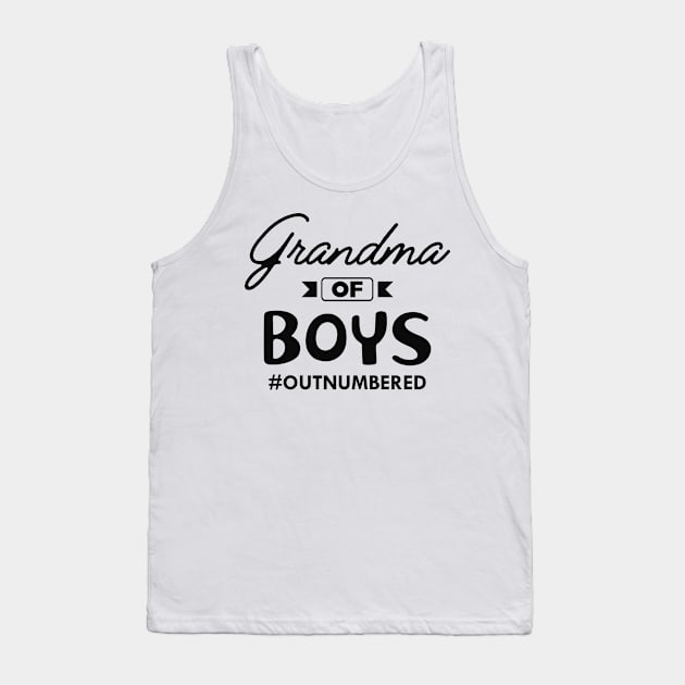 Grandma of boys #outnumbered Tank Top by KC Happy Shop